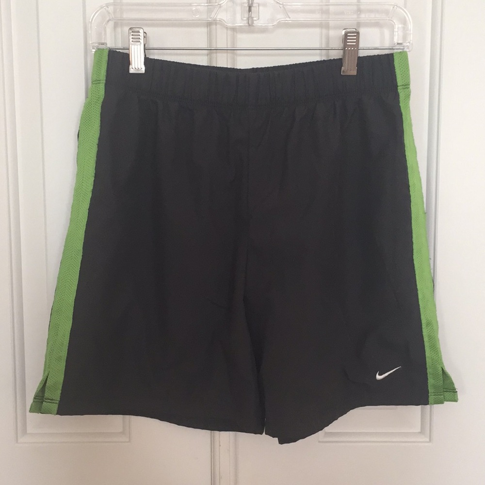 Dark Gray and Lime Green Nike Shorts